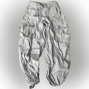 BDG Light Gray Cargo Parachute Pants Y2K